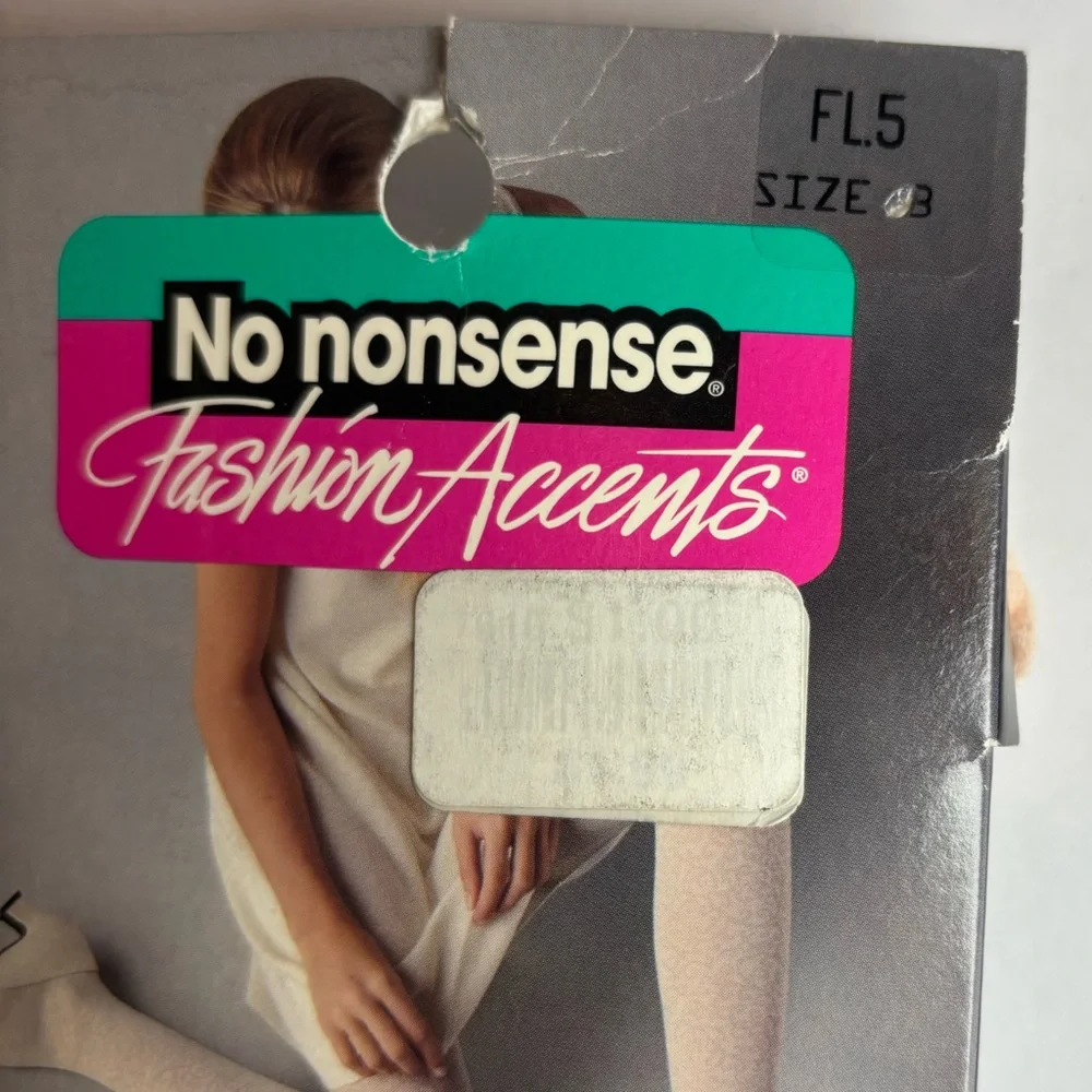 Vtg No Nonsense 90s floral tights, medium